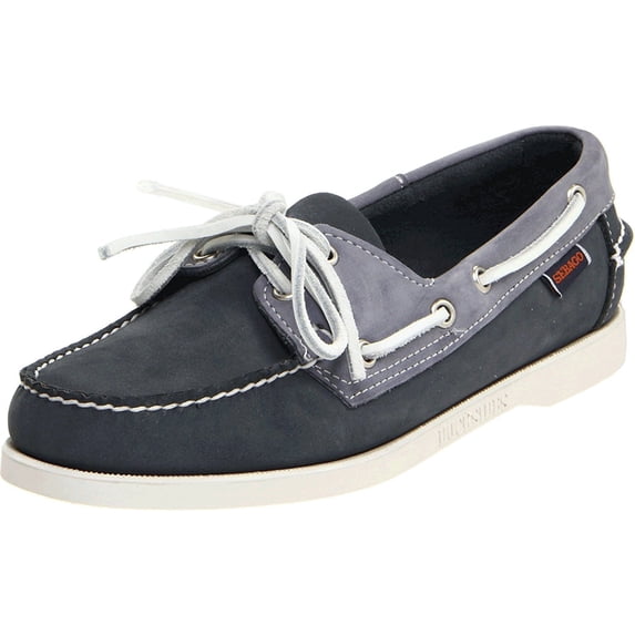 Sebago Women's Spinnaker Boat Shoe,Navy/Gray Nubuck,7 M US