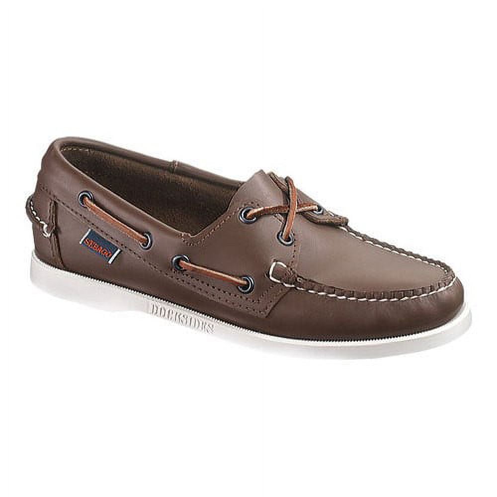 Sebago Womens Docksides Leather Boat Shoes in Brown Elk