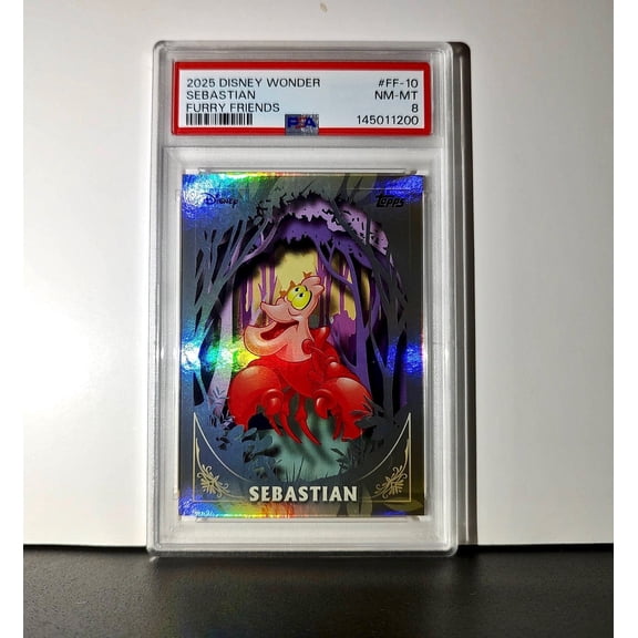 Sebastian 2025 Topps Disney #FF-10 Furry Friends Card The Little Mermaid PSA 8