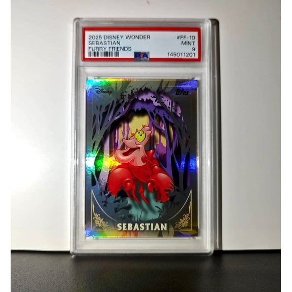 Sebastian 2025 Topps Disney #FF-10 Furry Friends Card The Little Mermaid PSA 9