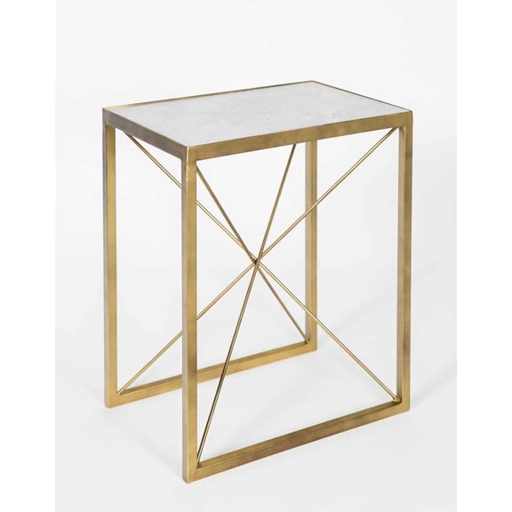Sebastian Accent Table with Marble and Brass