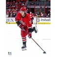 thumbnail image 1 of Sebastian Aho Carolina Hurricanes Unsigned Red Jersey Shooting Photograph, 1 of 1