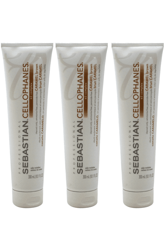 Sebastian Cellophanes Caramel Brown Color Treatment 300 ml (Pack of 3)