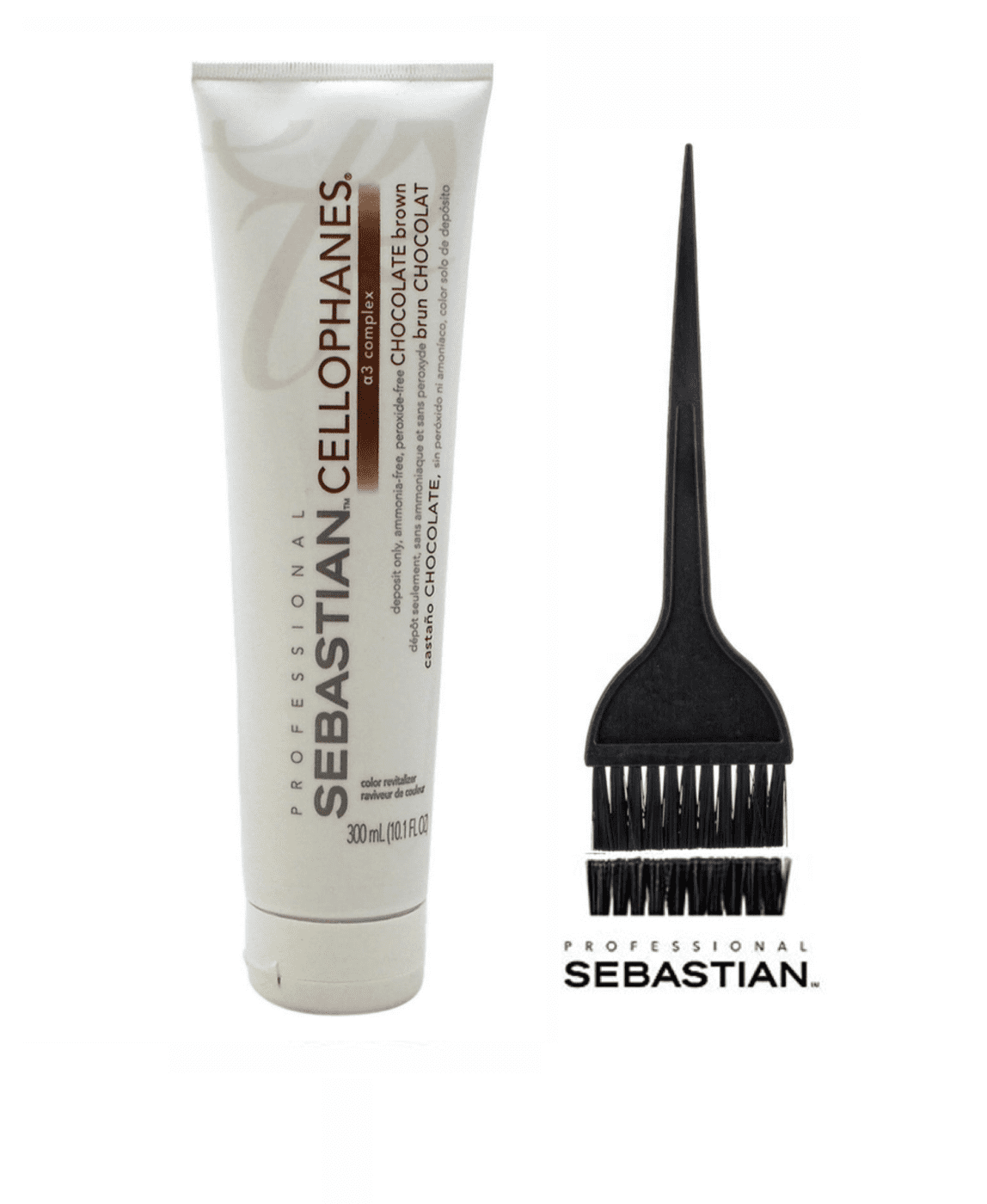 Sebastian Cellophanes Color Treatment 10.1 oz - (Chocolate Brown)-(W/ BRUSH )