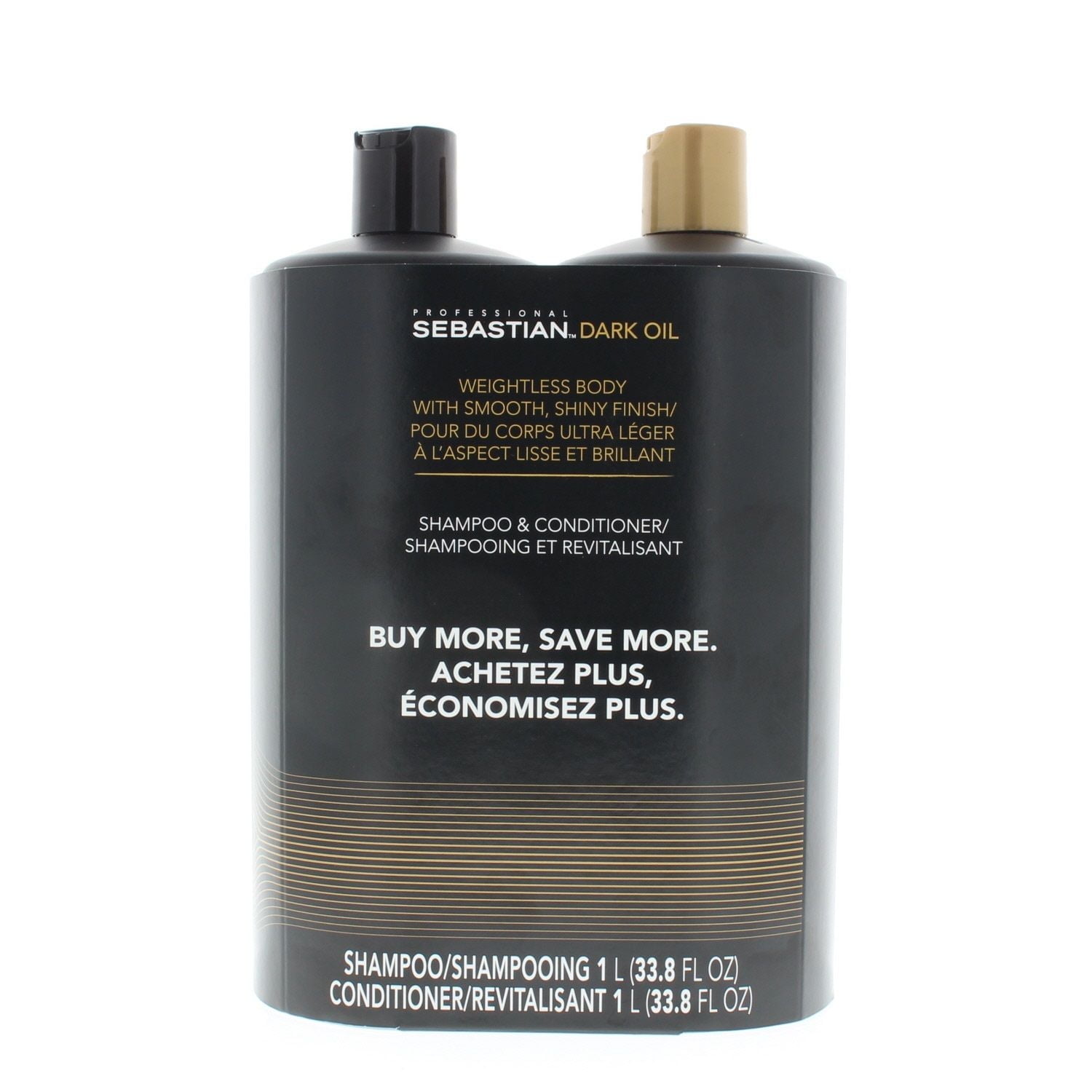 Sebastian Dark Oil Lightweight Shampoo and Conditioner Liter Duo 2 x 33.8oz