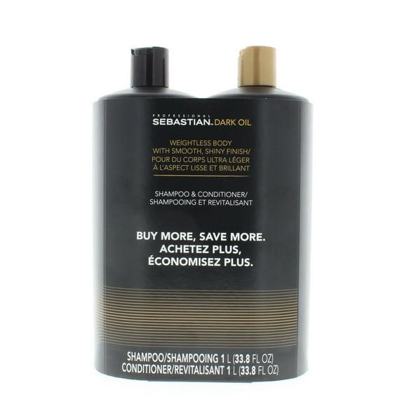Sebastian Dark Oil Lightweight Shampoo and Conditioner Liter Duo 2 x 33.8oz