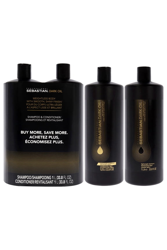 Sebastian Dark Oil Weightless Duo , 2 Pc 33.8 Shampoo, 33.8 Conditioner