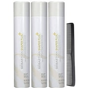Sebastian Professional Shaper Plus -Extra Hold Lightweight Control Hairspray, 10.6 oz- BONUS Fancy IDAT COMB 3 Pack