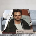 thumbnail image 1 of Sebastian Stan Fashion Personality Blanket Winter Super Soft Quilt Bed Durable Warm Lightweight Blanket50"x40", 1 of 6