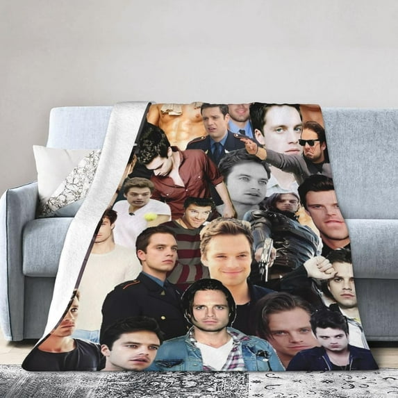 Sebastian Stan Fashion Personality Blanket Winter Super Soft Quilt Bed Durable Warm Lightweight Blanket60"x50"