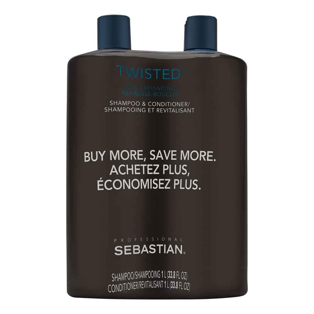 SEBASTIAN PROFESSIONAL Sebastian Twisted Elastic Cleanser Shampoo and Conditioner Liter Duo for Curls 2 x 33.8 oz