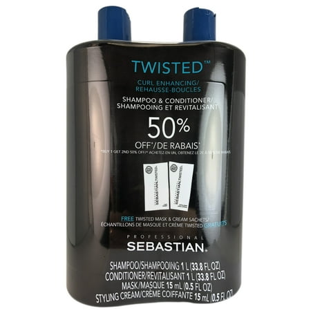 Sebastian Twisted Shampoo and Conditioner Liter Duo for Curls 33.8 oz Ea.