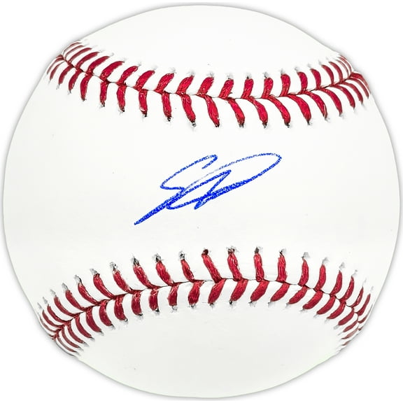 Sebastian Walcott Autographed Official MLB Baseball Texas Rangers Beckett BAS Witness 227315