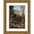 thumbnail image 1 of Sebastiano Ricci 14x18 Gold Ornate Wood Frame and Double Matted Museum Art Print Titled - Memorial to Admiral Sir Clowdisley Shovell (1725), 1 of 4
