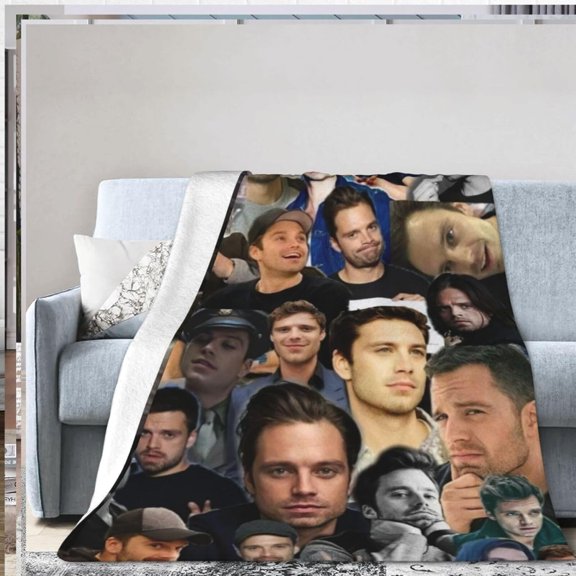 Sebastians Cute 3D Print Soft Throw Blankets Stan Ultra Warm Blanket Flannel All Seasons Blankets for Sofa Bed Travel and Camping 40"X30"