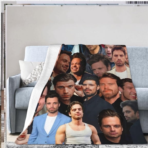 Sebastians Cute 3D Print Soft Throw Blankets Stan Ultra Warm Blanket Flannel All Seasons Blankets for Sofa Bed Travel and Camping 80"X60"