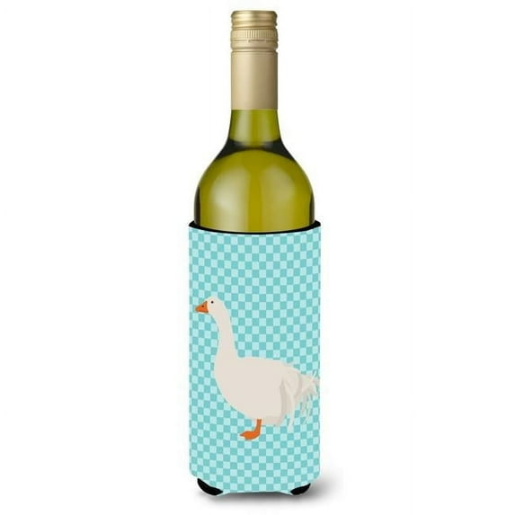 Sebastopol Goose Blue Check Wine Bottle Beverge Insulator Hugger