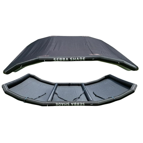 Sebba Shade 8x12 ft Inflatable Black Sun Shade for Boats