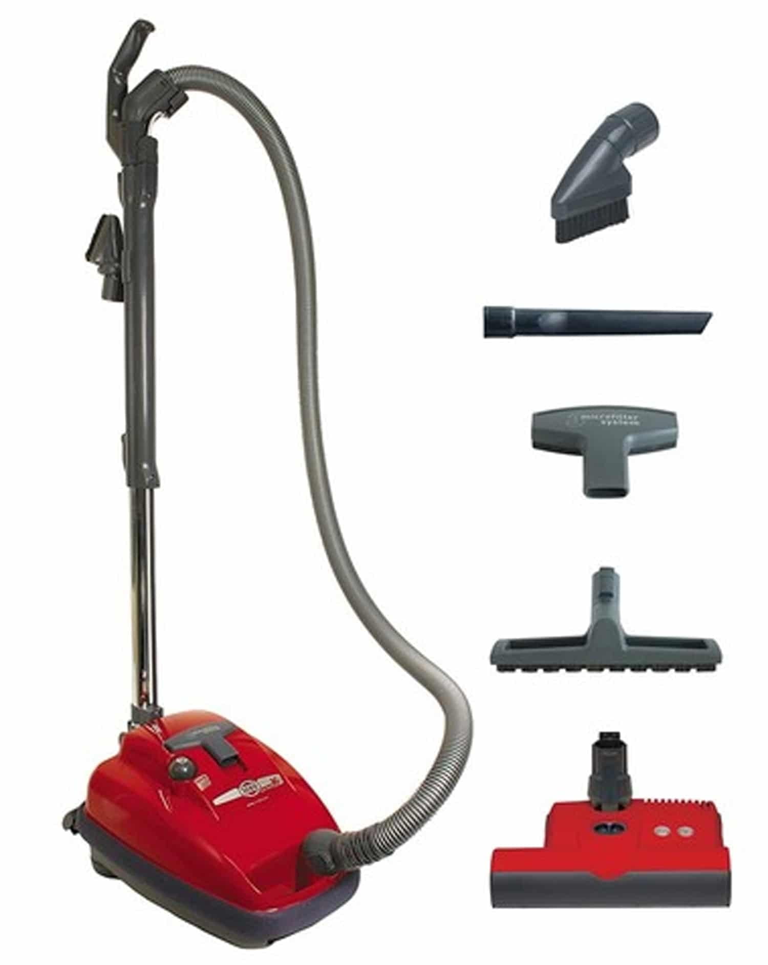Red HEPA Filter Canister Vacuum Cleaner for Commercial Use