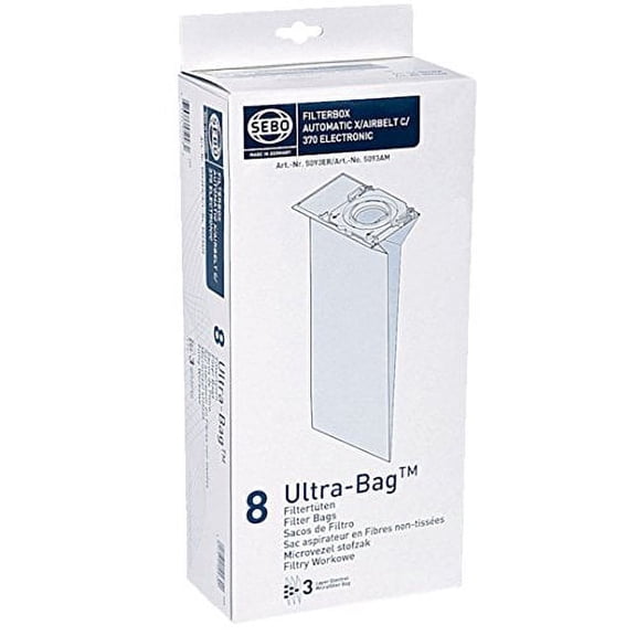 Sebo Genuine X1 X2 X3 X4 X5 Extra Pet XP2 XP3 5093ER Vacuum Cleaner Dust Bags