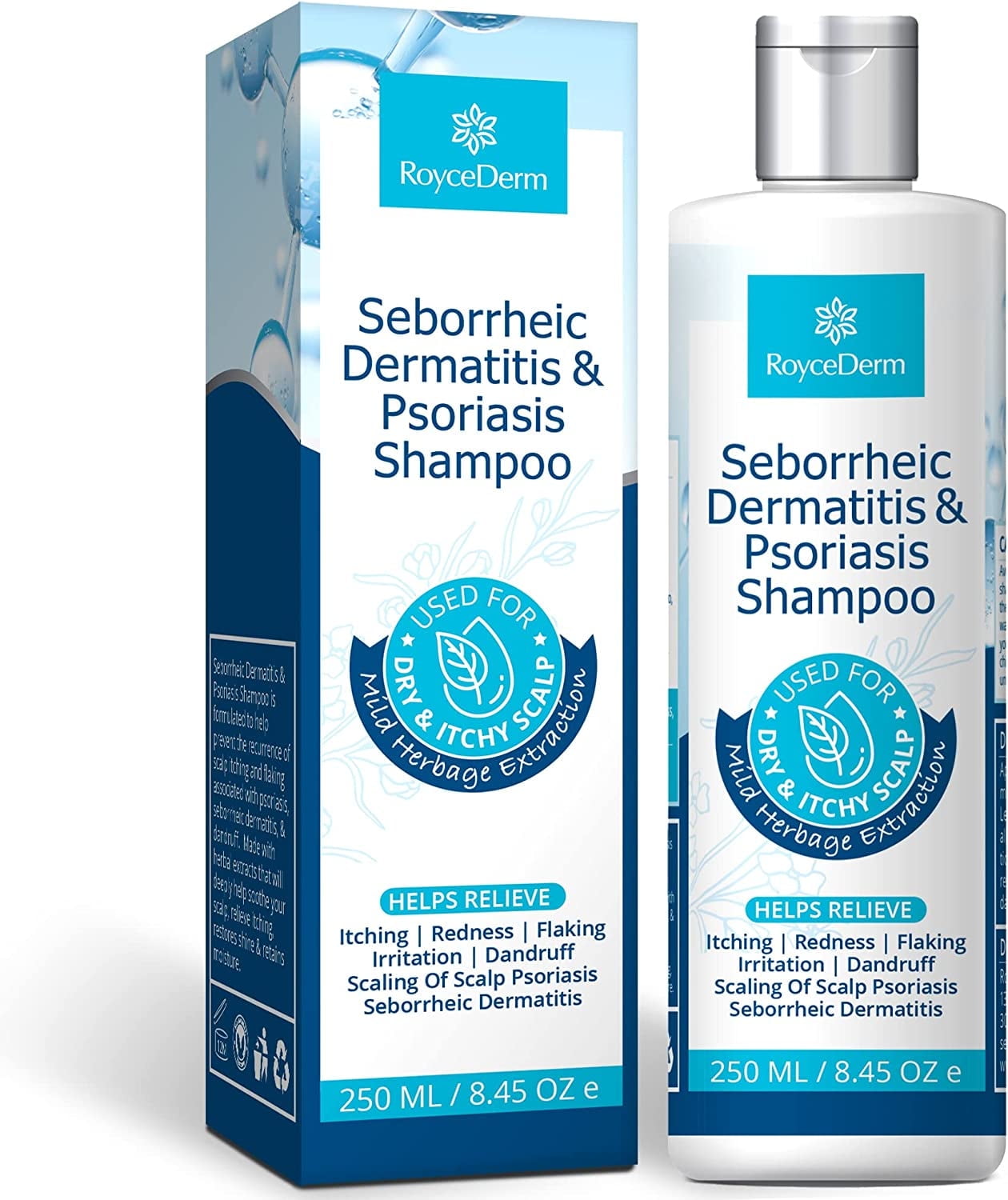 RoyceDerm Seborrheic Dermatitis Shampoo for Scalp Psoriasis