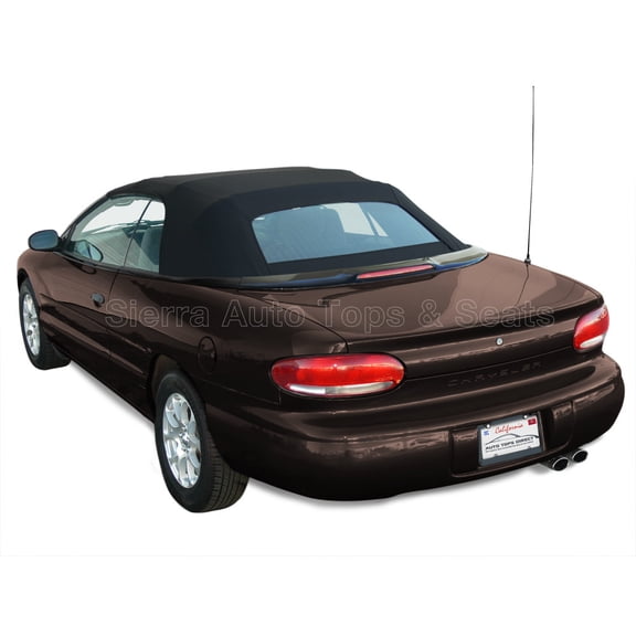 Sebring Convertible Top 96-00 in Black Sailcloth Vinyl with Heated Glass Window