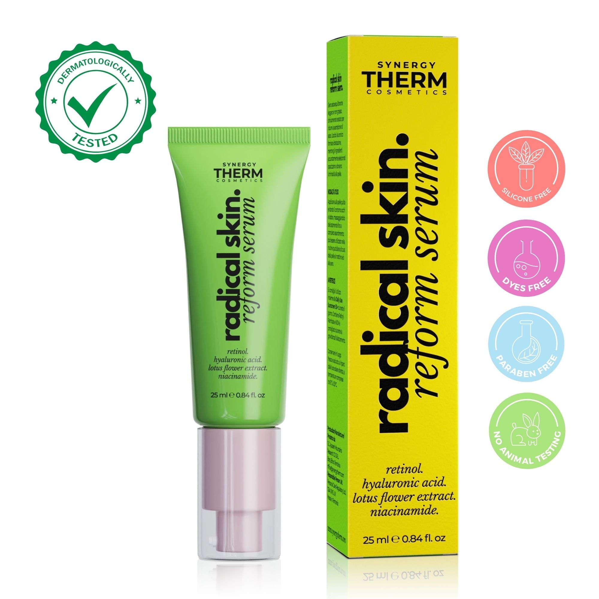 Synergy Therm Sebum Regulating Serum with Niacinamide, Retinol and Hyaluronic Acid, 0.85 fl oz