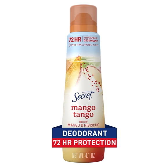 Secret Dry Spray Antiperspirant Deodorant for Women, Mango Tango, 4.1oz
