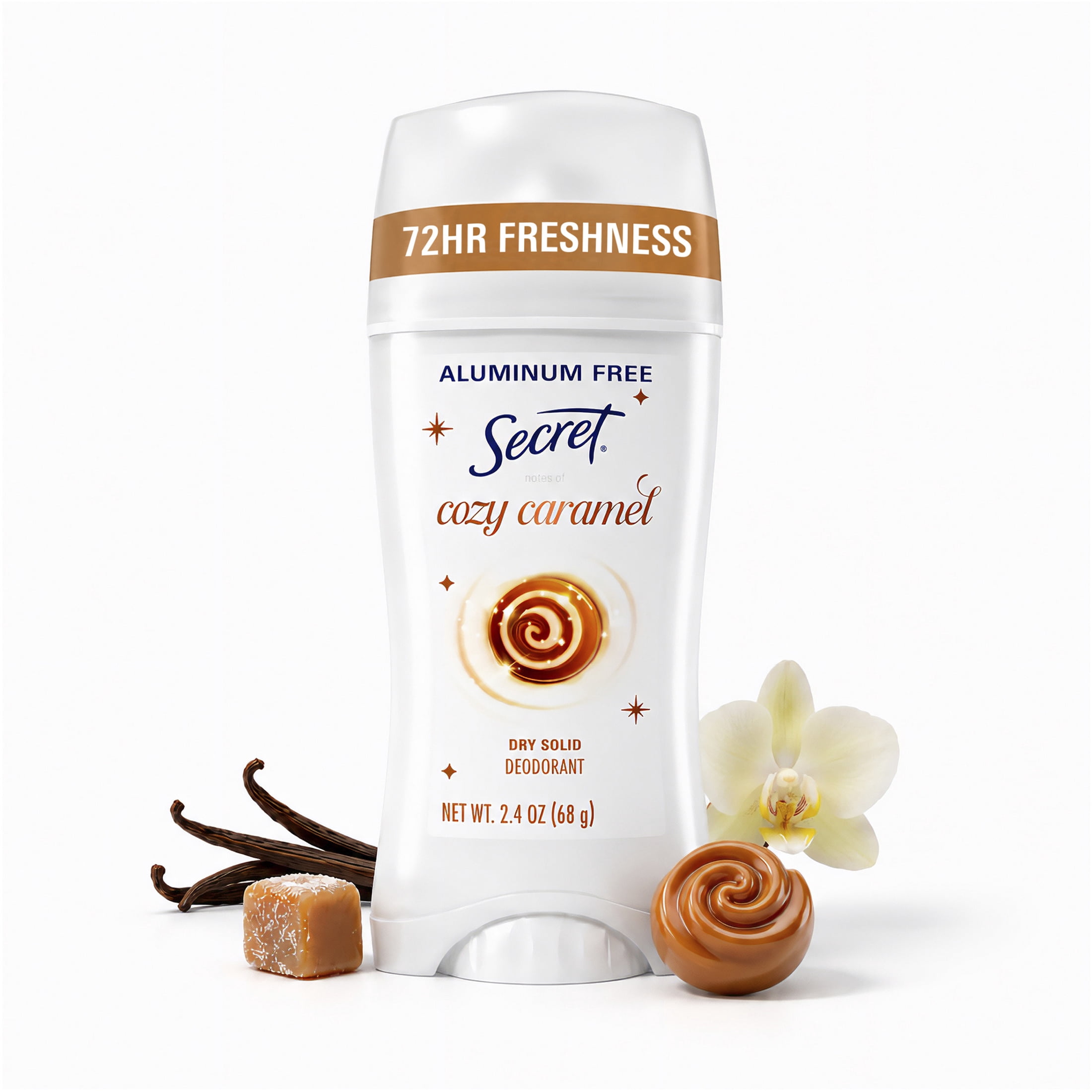 Secret Aluminum Free Holiday Deodorant for Women, Cozy Caramel