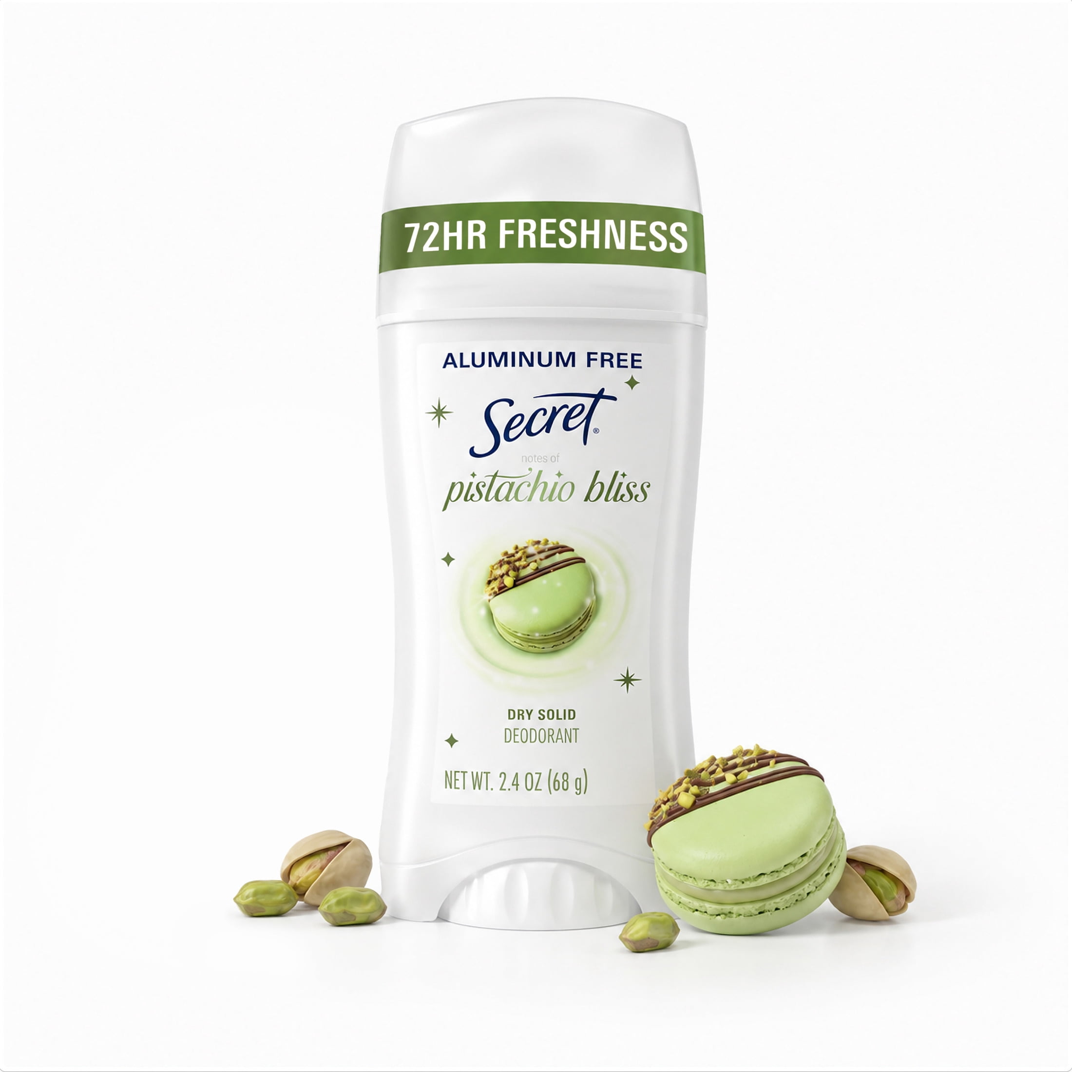 Secret Aluminum Free Holiday Deodorant for Women, Pistachio Bliss, 2.4 oz