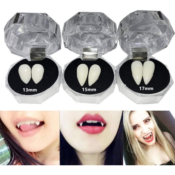 Secaden 3 Pairs Vampire Teeth Fangs Dentures Cosplay Props Halloween Props Party Favors