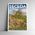 thumbnail image 1 of Seceda Italy Vintage Travel Poster / Postcard WPA Style Retro Dolomites Art Print, 1 of 4