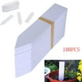 thumbnail image 1 of Secfreeship 100 Pcs Plastic Vegetation Labels 3.94x0.79 Inch, White Garden Markers Stakes, Reusable Waterproof Tags for Nursery Pots Vegetables Flowers, 1 of 7