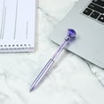 thumbnail image 1 of Secfreeship Ballpoint Pen, Purple Crystal Diamond Retractable Pen, Decorative Writing Pen, Office Stationery, Journal Pen for Notes, Journaling, Daily Use, School & Office Supplies, 1 of 6