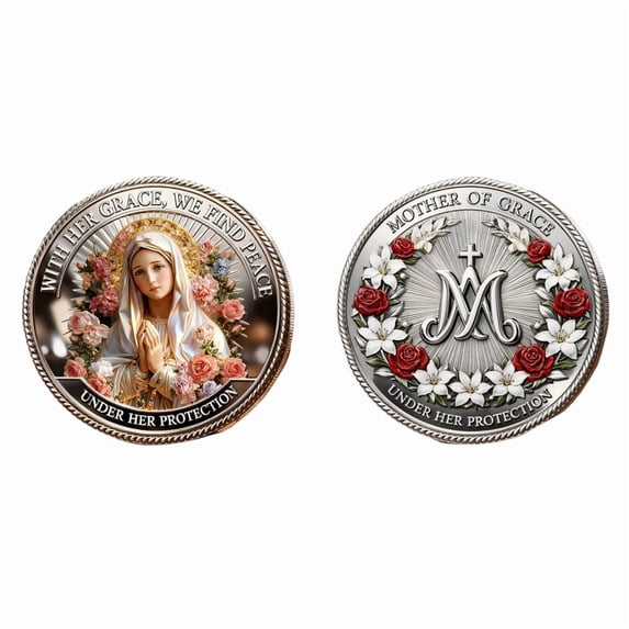 Secfreeship Catholic Holy Commemorative Coin, Resurrection Of Christ Gold Metal Token, Double Sided Engraved Sacred Keepsake For Home Decor Religious Gift Collection