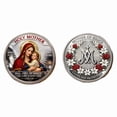 thumbnail image 1 of Secfreeship Catholic Holy Commemorative Coin, Resurrection Of Christ Gold Metal Token, Double Sided Engraved Sacred Keepsake For Home Decor Religious Gift Collection, 1 of 2