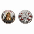 thumbnail image 1 of Secfreeship Catholic Holy Commemorative Coin, Resurrection Of Christ Gold Metal Token, Double Sided Engraved Sacred Keepsake For Home Decor Religious Gift Collection, 1 of 2