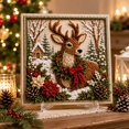 thumbnail image 1 of Secfreeship Christmas Punch Needle Kit with 3D Effect, DIY Stitching Craft Set for Beginners, Cozy Holiday Project for Home Decor and Display, 1 of 5