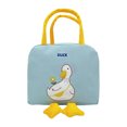 thumbnail image 1 of Secfreeship Cute Duck Design Insulated Lunch Bag, Portable Reusable Tote with Aluminum Foil Lining, Oxford Cloth Cooler Bag for Work, Travel, Picnic, Office Daily Use, 9 x 7.8 x 5.1 inch, 1 of 5