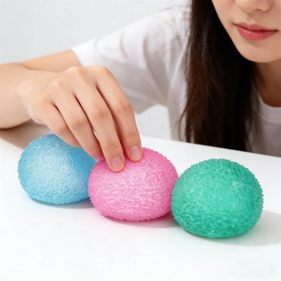 Secfreeship Cute Dumpling Ball Sensory Toy, Soft Dough Stuffed Bun Squeeze Toy, TPR Elastic Decompression Fidget for Adult Stress Relief Office Decor, 1.57in