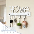thumbnail image 1 of Secfreeship HOME Letter Wrought Iron Wall Hook Rack, 4 Hooks Entryway Key & Accessory Storage Organizer, 1 of 6