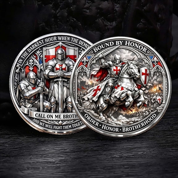 Secfreeship Honor Brotherhood Collectible Coin, Unity Friendship Commemorative Token, Free Size Honor Themed Metal Souvenir Coin for Collection Gift Giving