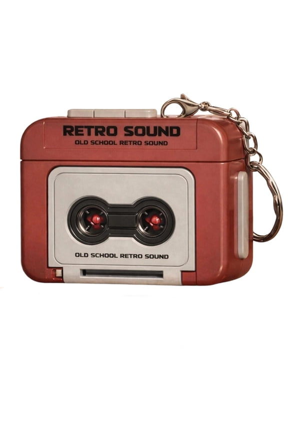 Mini Cassette Recorder Keychain, Portable Retro Audio Decor Ornament