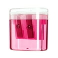 thumbnail image 1 of Secfreeship Pencil Sharpener Dual Hole Manual Pink, Jumbo Crayon Sharpener with Cover and Bin, Handheld Color Pencil Sharpeners for Large & Standard Pencils,(1.6"x1.5"), 1 of 3