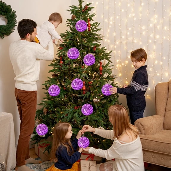 Secfreeship Reflective Christmas Ball Ornament, Mirror Light-Catching Foam Sphere, Shiny Hanging Decorative Ball for Christmas Wedding Party Cake Shelf Table Indoor Scene Decoration Photography Props