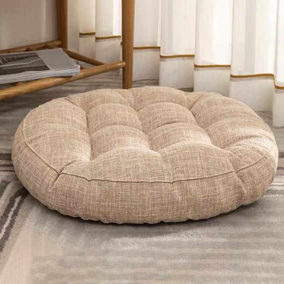 Secfreeship Round Tufted Seat Cushion 16.5 Inch, Soft Polyester Fiber Chair Pad, Bohemian Floor Pillow for Living Room Kitchen Home Decor, 5 Colors Available