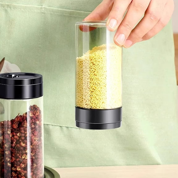 Secfreeship Standing Lid Spice Jar, 1.9"x4.9" Clear Seasoning Shaker Bottle, Leakproof Kitchen Container for Salt, Pepper, Herbs, Spices & Condiment Storage