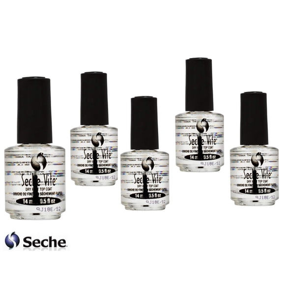 Seche Vite Dry Fast Top Coat 0.5 fl oz 5pc Combo