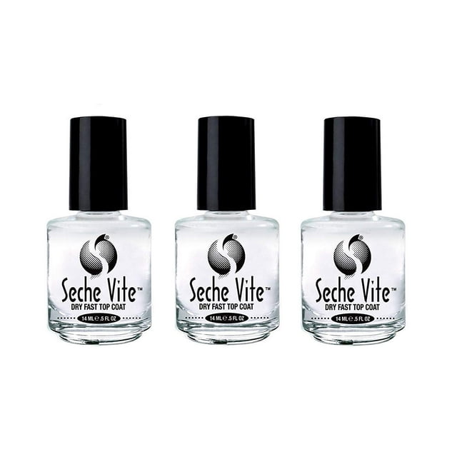 Seche Vite Natural Strengthening Dry Fast Top Coat (3 Pack)