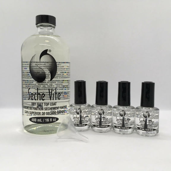 Seche Vite Dry Fast Top Coat Professional Salon Refill Kit - 16oz